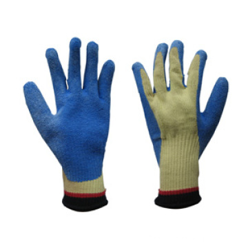 Blue Latex Coated String Knit Liner Glove